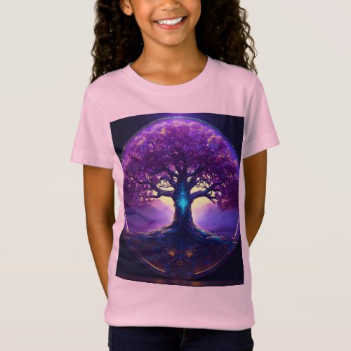 Rooted Harmony Tree of Life Portrait T_Shirt