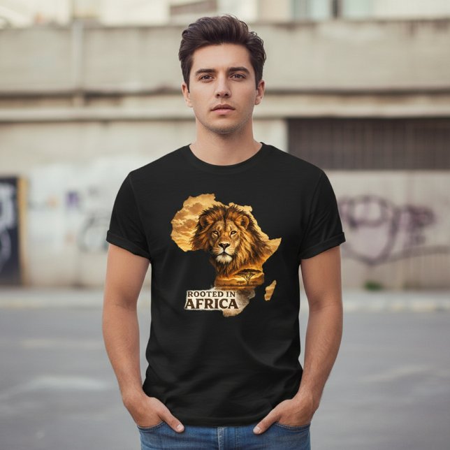 Rooted in Africa Lion Tri-Blend Shirt (Creator Uploaded)