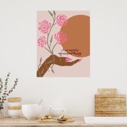 Rooted in Ancestral Blessings: Black Hand Art Poster