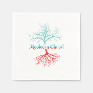 Rooted In Christ Catholic Christianty Religion Gif Napkins