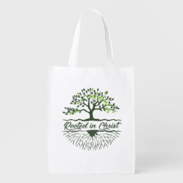 Rooted In Christ Christian Grocery Bag