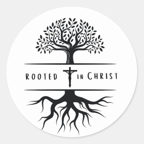 Rooted in Christ Classic Round Sticker