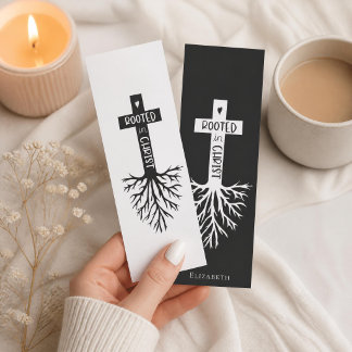 Rooted in Christ Cross & Roots Personalized Bookmarks