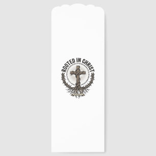 Rooted in Christ Cross Vintage Engraving Christian Bookmarks