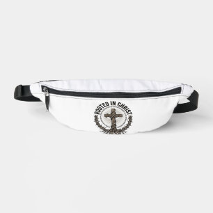 Rooted in Christ Cross Vintage Engraving Christian Fanny Pack