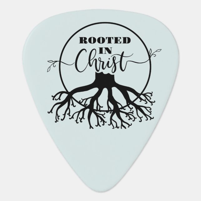 Rooted in Christ Guitar Pick (Front)