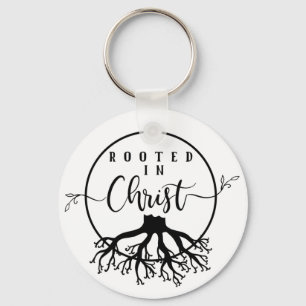 Rooted in Christ Keychain