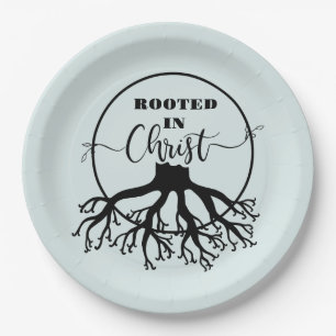 Rooted in Christ Paper Plates