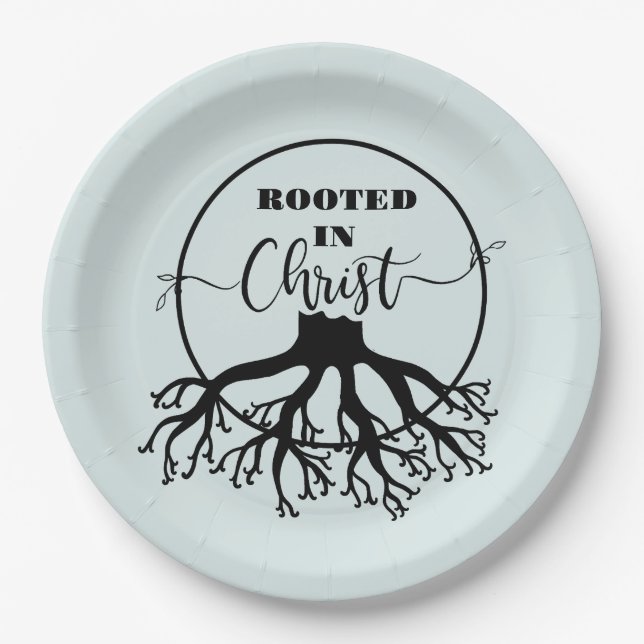 Rooted in Christ Paper Plates (Front)