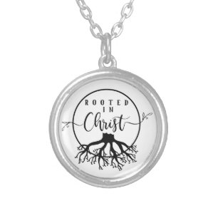 Rooted in Christ Silver Plated Necklace