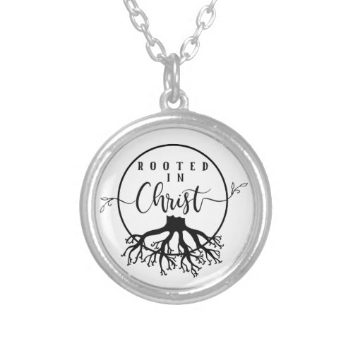 Rooted in Christ Silver Plated Necklace