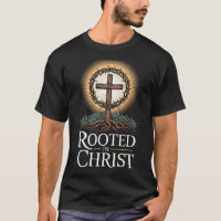 Rooted In Christ Tee Jesus Vintage Cross Christian