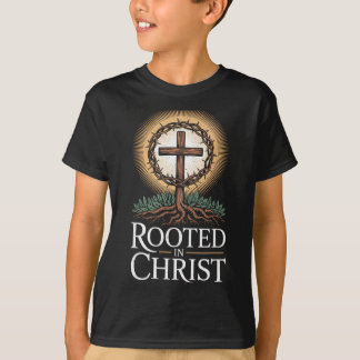 Rooted In Christ Tee Jesus Vintage Cross Christian