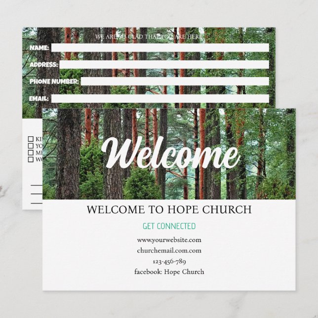 Rooted in Faith Church Connection Card (Front/Back)