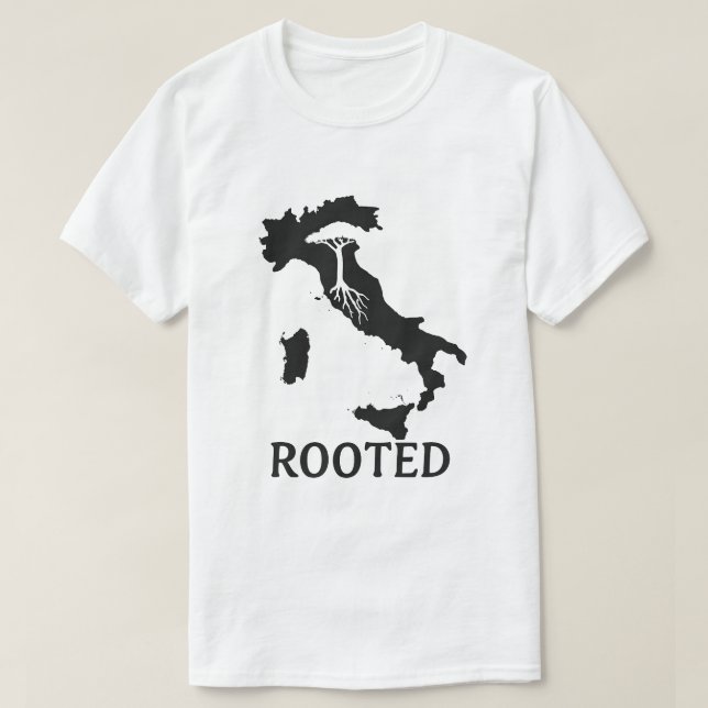 Rooted in Italy T-Shirt (Design Front)