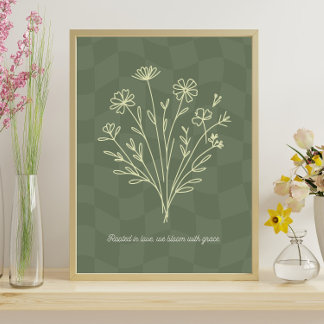Rooted in Love, Bloom with Grace Poster
