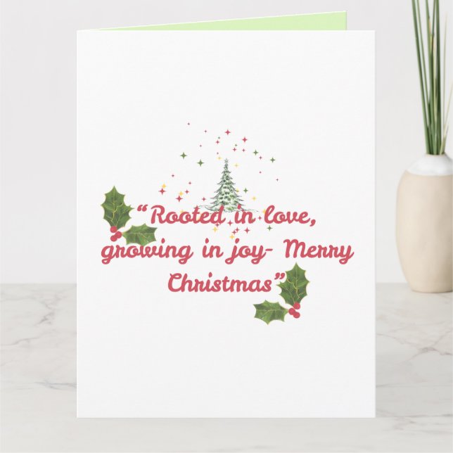 Rooted in Love, Growing in Joy—Botanical Christmas Card (Front)