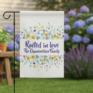 Rooted in Love Wildflower Floral Family Garden Flag