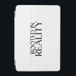 Rooted In Reality Minimalist Typewriter  iPad Mini Cover<br><div class="desc">Minimalist protection for your creative tools. Durable smart cover featuring the "Rooted In Reality" design in a crisp,  high-contrast typewriter layout.</div>