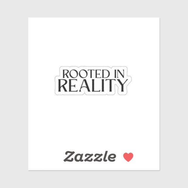 Rooted In Reality Minimalist Typewriter  Sticker (Sheet)