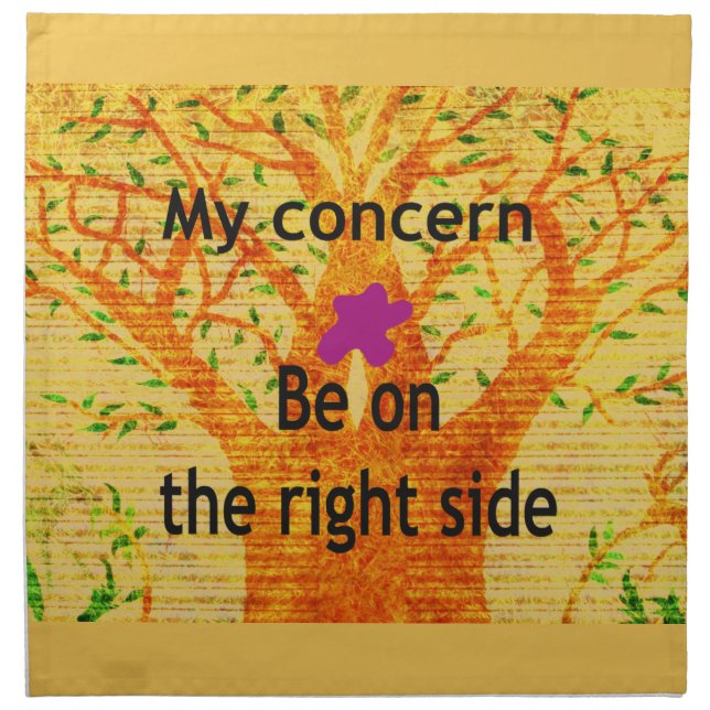 Rooted in Righteousness Baobab Vintage Perspective Cloth Napkin (Front)