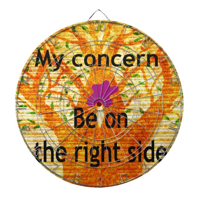 Rooted in Righteousness Baobab Vintage Perspective Dart Board (Front)