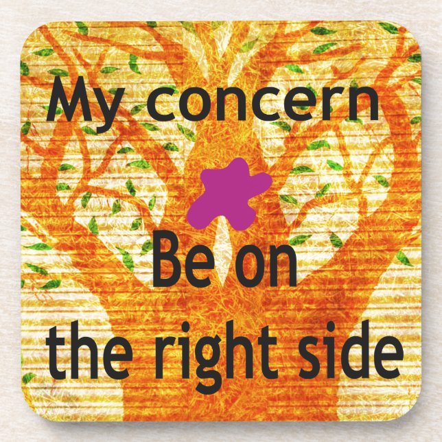 Rooted in Righteousness Baobab Vintage Perspective Drink Coaster (Front)