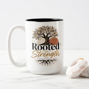 Rooted in Strength Two-Tone Coffee Mug