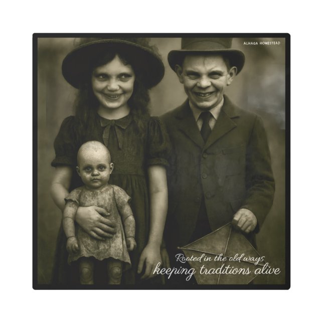 Rooted in the old ways keeping traditions alive  metal print (Front)