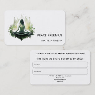 Rooted light Sacred Feminine Meditation Business Card