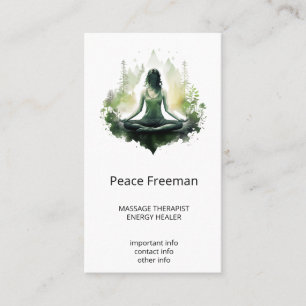 Rooted light Sacred Feminine Meditation Business Card