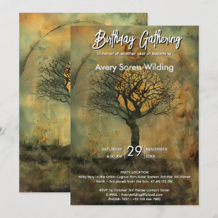 Rooted Light Tree of Life Design Invitation