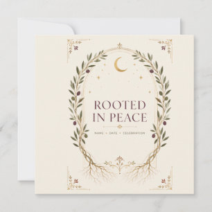 Rooted Romance Plum Olive Personalized Wedding Fav Thank You Card