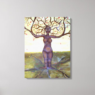"Rooted" Tree Goddess Art Canvas Print