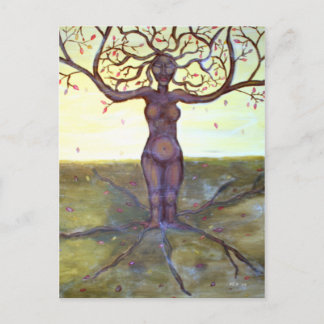 "Rooted" Tree Goddess Art Postcard