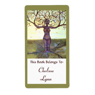 "Rooted" Tree Goddess Book Label