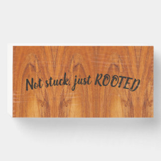 Rooted Wooden Box Sign
