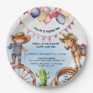 Rootin' Tootin' Good Time Birthday Paper Plates