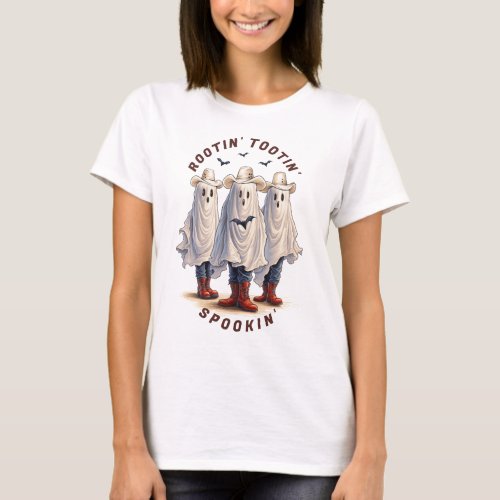 Rootin Tootin Spookin Western Ghosts Custom Text   T_Shirt