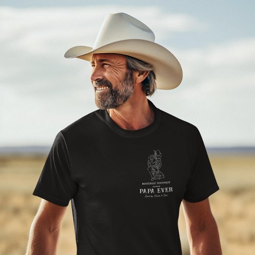 Rootinest Tootinest  Cowboy Western Grandpa Papa T_Shirt
