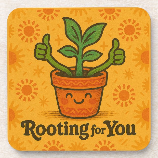 Rooting for You Beverage Coaster (Front)