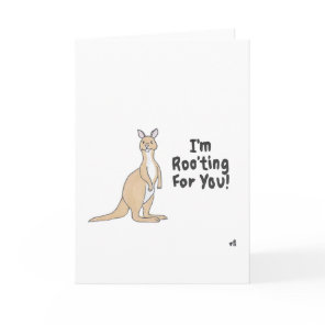 Rooting for You Kangaroo Card