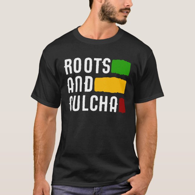 Roots And Culcha Rasta Colors Reggae T-Shirt (Front)
