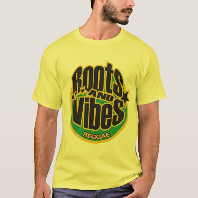 Roots And Vibes Reggae T-Shirt (Front)
