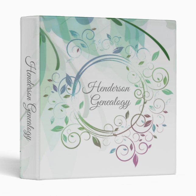 Roots And Wings Family Tree Genealogy 3 Ring Binder (Front/Spine)