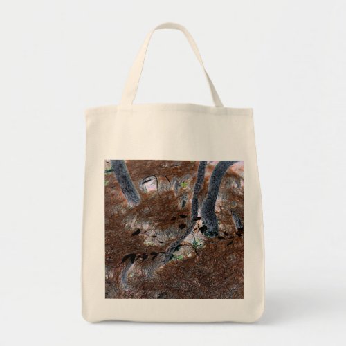 Roots Gnarled Trees Pine Needles Forest Floor Tote Bag