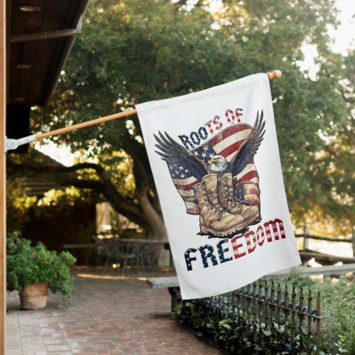 Roots of Freedom Patriotic Military Flag