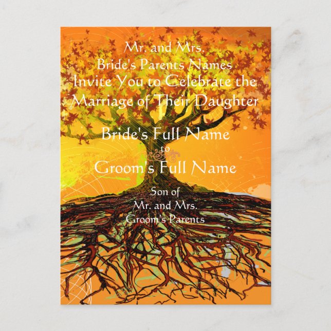 Roots of Love Announcement Postcard (Front)