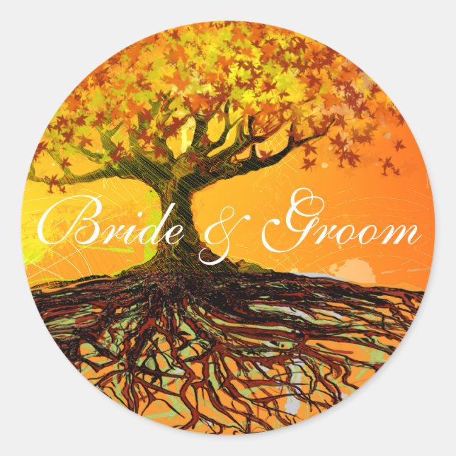 Roots of Love Classic Round Sticker (Front)