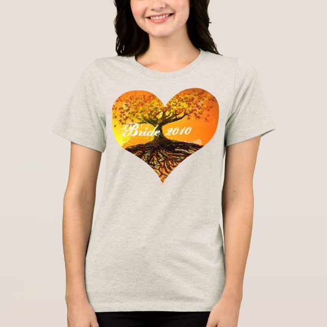 Roots of Love Forest Wedding Party Tri-Blend Shirt (Front)
